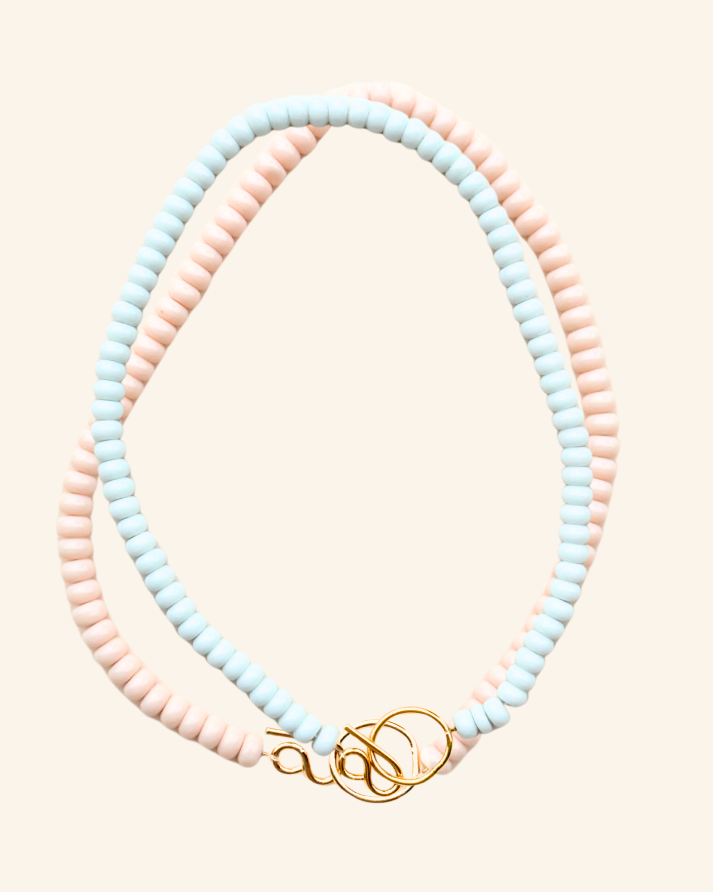 Collier Baiser salé rose coquillage