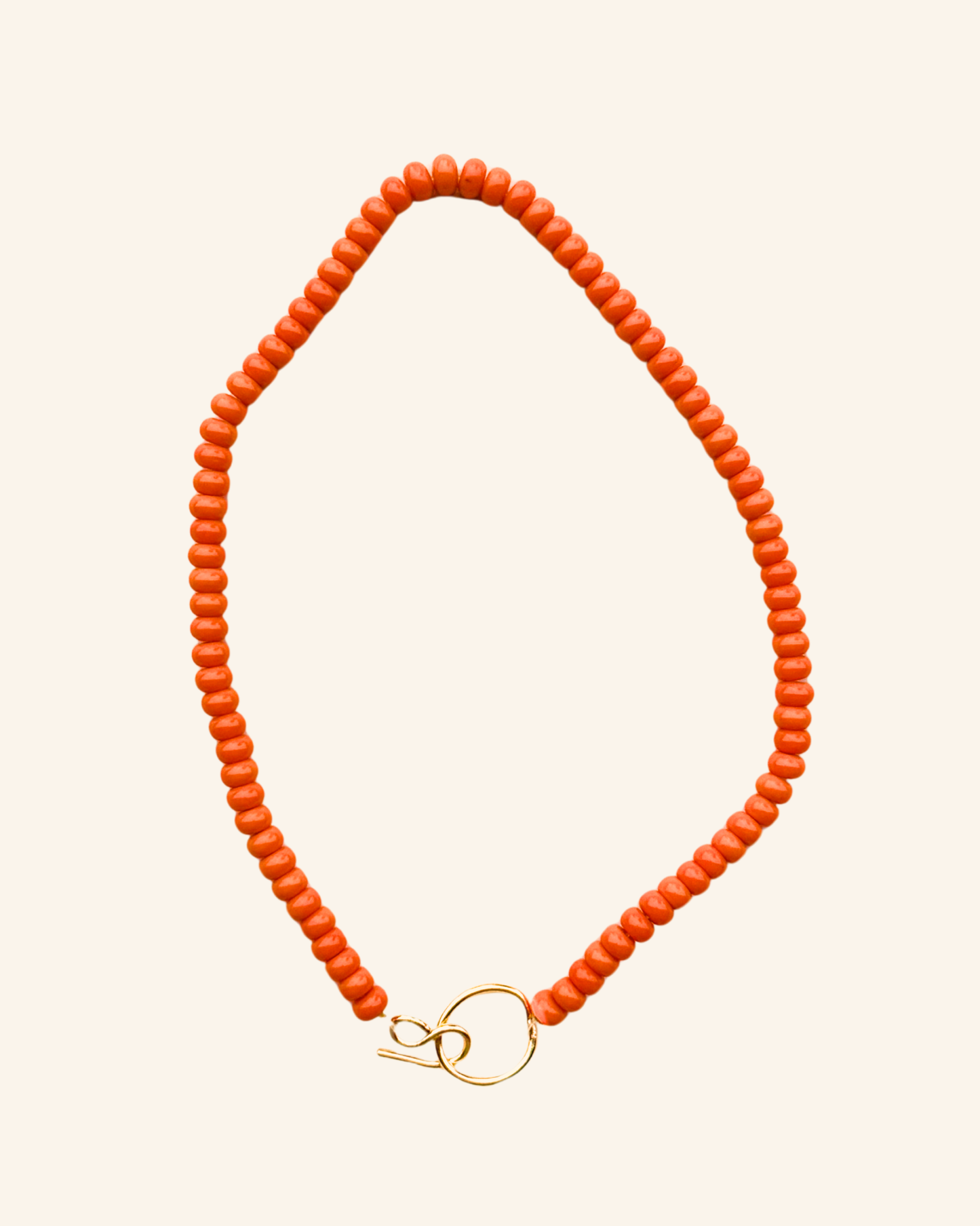 Collier Baiser salé orange abricot