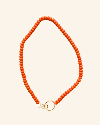 Collier Baiser salé orange abricot