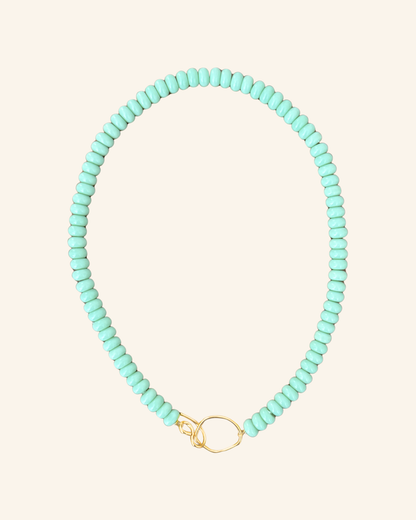 Collier Baiser salé bleu turquoise