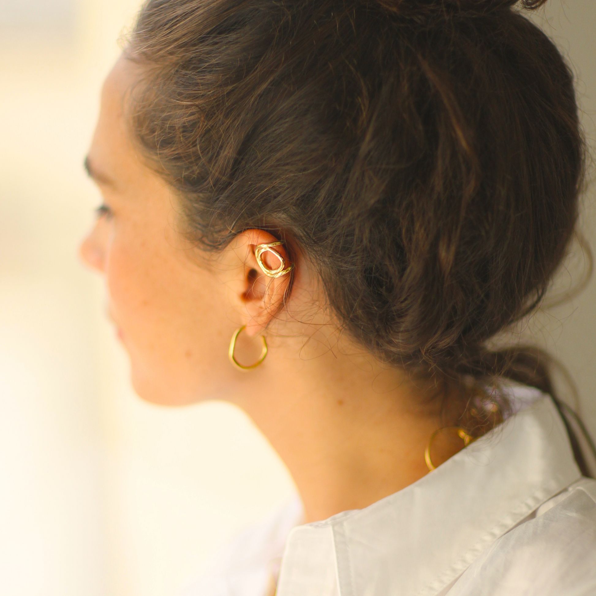 earcuff sans perçage capucine arnoux plaqué or 18 carats