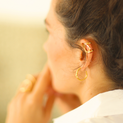 earcuff sans perçage capucine arnoux plaqué or 18 carats